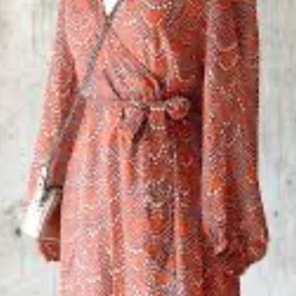 Zara Vibrant Orange Long Sleeve Dress - Picture 4 of 6